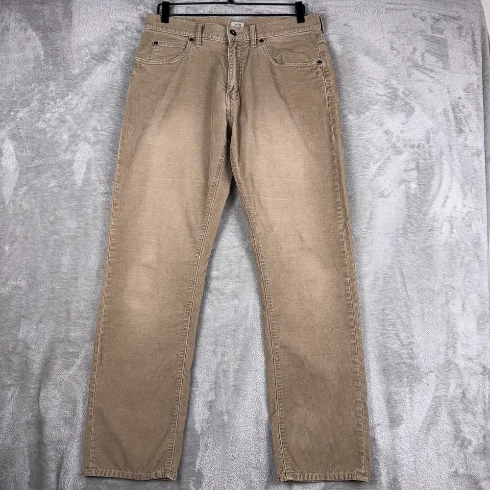 J Crew Corduroy Pants‎ Mens 32x32 Beige Classic Straight 5 Pocket